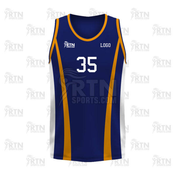 Plain Basketball Jersey Blue-Red-Yellow