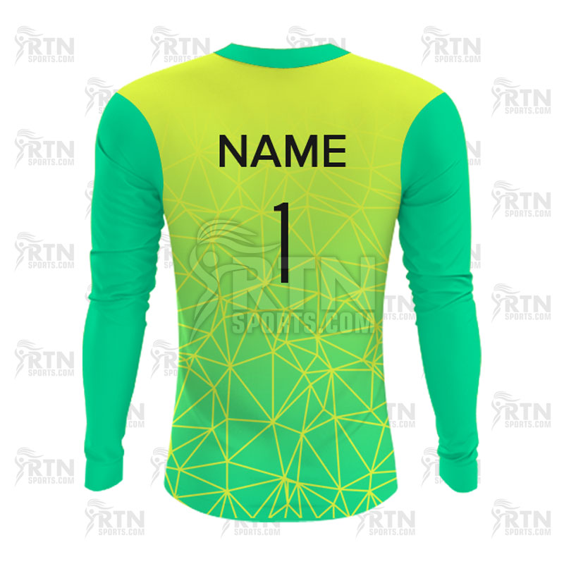 Yellow and Sea Green Jersey with Yellow Short Soccer Goalie Uniform ...